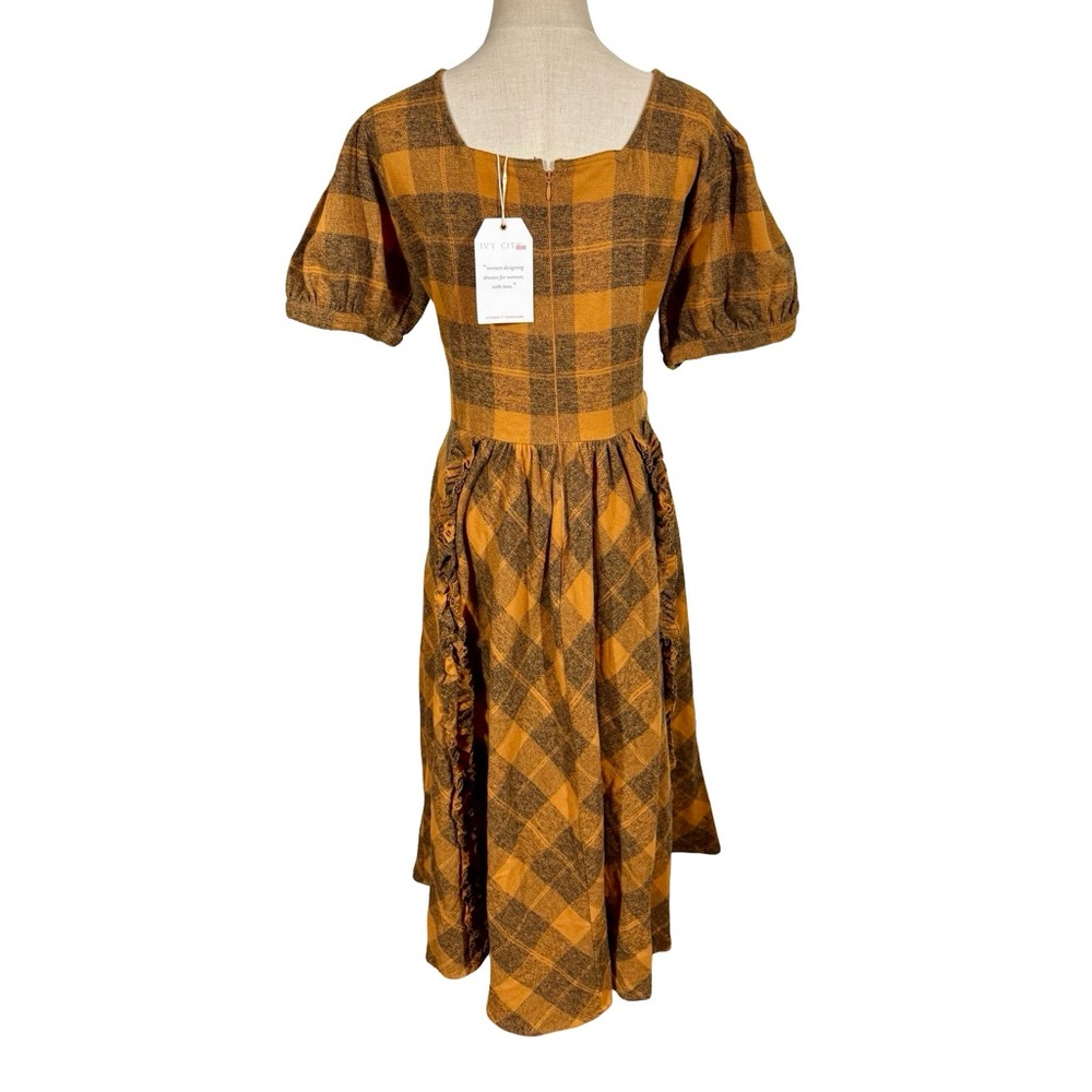NEW NWT Ivy City Co Kimball Midi Dress in Plaid Flannel - Picture 9 of 16